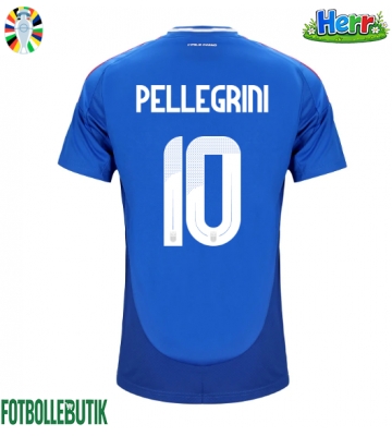 Italien Lorenzo Pellegrini #10 Hemmatröja EM 2024 Kortärmad